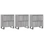 3 Stück Sideboards Sperrholz Sonoma grau von vidaXL, Sideboards - Ref: Foro24-3190211, Preis: 253,35 €, Rabatt: %