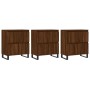 Aparadores 3 uds madera contrachapada marrón roble de vidaXL, Aparadores - Ref: Foro24-3190212, Precio: 256,86 €, Descuento: %