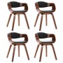 Dining chairs 4 pcs curved wood and synthetic leather by vidaXL, dining chairs - Ref: Foro24-3054812, Price: 604,99 €, Discou...