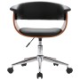 Swivel office chair curved wood black synthetic leather by vidaXL, Office chairs - Ref: Foro24-3054830, Price: 153,95 €, Disc...