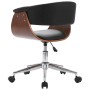 Swivel office chair curved wood black synthetic leather by vidaXL, Office chairs - Ref: Foro24-3054830, Price: 153,95 €, Disc...