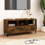 TV stand made of smoked oak plywood, 102x35x50 cm by vidaXL, TV Furniture - Ref: Foro24-817498, Price: 82,91 €, Discount: %