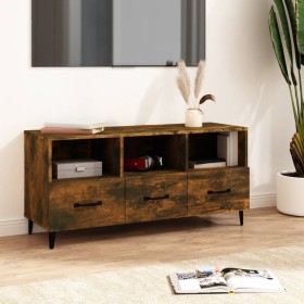 TV stand made of smoked oak plywood, 102x35x50 cm by vidaXL, TV Furniture - Ref: Foro24-817498, Price: 77,99 €, Discount: %