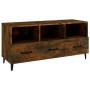 TV stand made of smoked oak plywood, 102x35x50 cm by vidaXL, TV Furniture - Ref: Foro24-817498, Price: 80,74 €, Discount: %