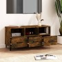 TV stand made of smoked oak plywood, 102x35x50 cm by vidaXL, TV Furniture - Ref: Foro24-817498, Price: 80,74 €, Discount: %