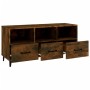 TV stand made of smoked oak plywood, 102x35x50 cm by vidaXL, TV Furniture - Ref: Foro24-817498, Price: 80,74 €, Discount: %