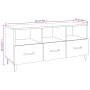 TV stand made of smoked oak plywood, 102x35x50 cm by vidaXL, TV Furniture - Ref: Foro24-817498, Price: 80,74 €, Discount: %