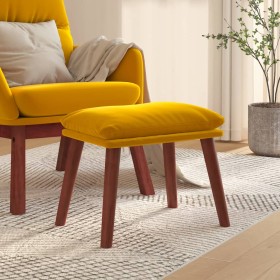 Mustard yellow velvet footrest 45x29.5x35 cm by vidaXL, Ottomans - Ref: Foro24-341475, Price: 43,99 €, Discount: %