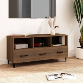 Mueble para TV madera contrachapada roble marrón 102x35x50 cm de vidaXL, Muebles TV - Ref: Foro24-817500, Precio: 71,98 €, De...