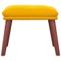 Mustard yellow velvet footrest 45x29.5x35 cm by vidaXL, Ottomans - Ref: Foro24-341475, Price: 43,15 €, Discount: %