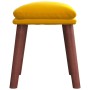 Mustard yellow velvet footrest 45x29.5x35 cm by vidaXL, Ottomans - Ref: Foro24-341475, Price: 43,15 €, Discount: %