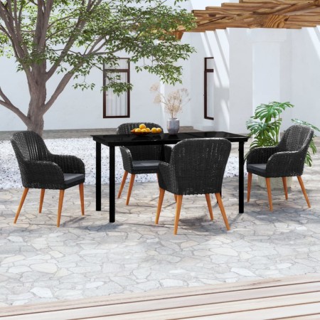 5-piece garden dining set with black cushions by vidaXL, Garden sets - Ref: Foro24-3099507, Price: 483,99 €, Discount: %