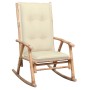 Rocking chair with bamboo cushion by vidaXL, Garden chairs - Ref: Foro24-3063920, Price: 150,17 €, Discount: %