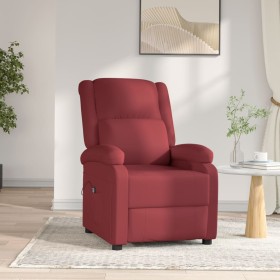 Sillón reclinable eléctrico de cuero sintético rojo tinto de vidaXL, Sillones - Ref: Foro24-3073723, Precio: 238,60 €, Descue...