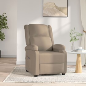 Sillón reclinable eléctrico de cuero sintético color capuchino de vidaXL, Sillones - Ref: Foro24-3073725, Precio: 193,99 €, D...