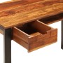 Escritorio de madera maciza de sheesham y acero 110x55x78 cm de vidaXL, Escritorios - Ref: Foro24-247963, Precio: 219,63 €, D...