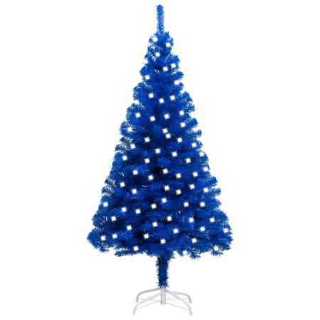 Künstlicher Weihnachtsbaum mit LEDs und blauem PVC-Träger 120 cm von vidaXL, Weihnachtsbäume - Ref: Foro24-3077421, Preis: 30...