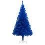 Árbol de Navidad artificial con LEDs y soporte PVC azul 120 cm de vidaXL, Arboles de navidad - Ref: Foro24-3077421, Precio: 3...