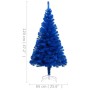 Künstlicher Weihnachtsbaum mit LEDs und blauem PVC-Träger 120 cm von vidaXL, Weihnachtsbäume - Ref: Foro24-3077421, Preis: 30...