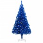 Árbol de Navidad artificial con LEDs y soporte azul 240 cm PVC de vidaXL, Arboles de navidad - Ref: Foro24-3077425, Precio: 8...