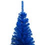 Árbol de Navidad artificial con LEDs y soporte azul 240 cm PVC de vidaXL, Arboles de navidad - Ref: Foro24-3077425, Precio: 8...