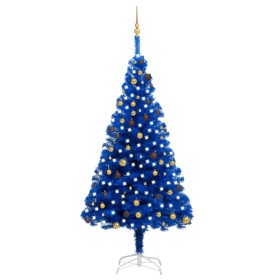 Beleuchteter Weihnachtsbaum mit Lichtern und blauen Kugeln, 240 cm von vidaXL, Weihnachtsbäume - Ref: Foro24-3077511, Preis: ...