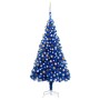 Beleuchteter Weihnachtsbaum mit Lichtern und blauen Kugeln, 240 cm von vidaXL, Weihnachtsbäume - Ref: Foro24-3077597, Preis: ...