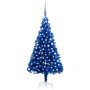 Beleuchteter Weihnachtsbaum mit Lichtern und blauen Kugeln, 120 cm von vidaXL, Weihnachtsbäume - Ref: Foro24-3077679, Preis: ...