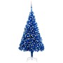 Árbol de Navidad preiluminado con luces y bolas azul 240 cm de vidaXL, Arboles de navidad - Ref: Foro24-3077683, Precio: 90,9...