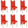 Dining chairs 6 units red synthetic leather by vidaXL, dining chairs - Ref: Foro24-3080201, Price: 380,64 €, Discount: %