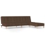 2-Sitzer-Schlafsofa mit Fußstütze aus braunem Stoff von vidaXL, Sofas - Ref: Foro24-3080538, Preis: 243,68 €, Rabatt: %