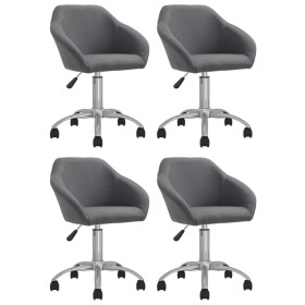 Swivel dining chairs 4 units light gray fabric by vidaXL, dining chairs - Ref: Foro24-3089566, Price: 267,99 €, Discount: %