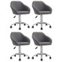 Swivel dining chairs 4 units light gray fabric by vidaXL, dining chairs - Ref: Foro24-3089566, Price: 267,14 €, Discount: %