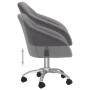 Swivel dining chairs 4 units light gray fabric by vidaXL, dining chairs - Ref: Foro24-3089566, Price: 267,14 €, Discount: %