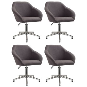 Swivel dining chairs 4 units taupe gray fabric by vidaXL, dining chairs - Ref: Foro24-3089612, Price: 325,99 €, Discount: %