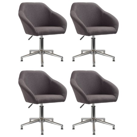 Swivel dining chairs 4 units taupe gray fabric by vidaXL, dining chairs - Ref: Foro24-3089612, Price: 325,61 €, Discount: %