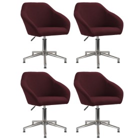 Swivel dining chairs 4 units purple fabric by vidaXL, dining chairs - Ref: Foro24-3089613, Price: 263,99 €, Discount: %