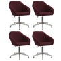 Sillas de comedor giratorias 4 unidades tela morada de vidaXL, Sillas de comedor - Ref: Foro24-3089613, Precio: 263,99 €, Des...