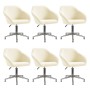 Swivel dining chairs 6 units cream fabric by vidaXL, dining chairs - Ref: Foro24-3089617, Price: 414,85 €, Discount: %