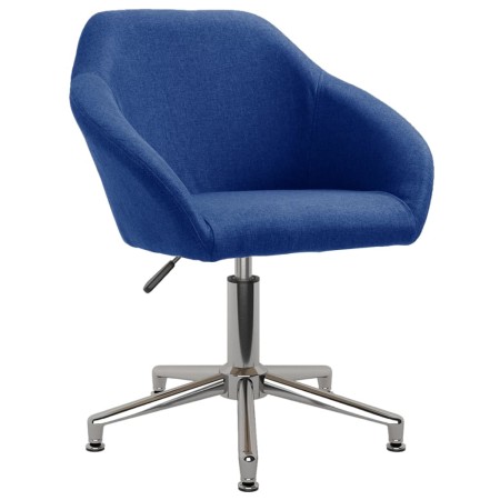 Silla de comedor giratoria tela azul de vidaXL, Sillas de comedor - Ref: Foro24-3089632, Precio: 117,09 €, Descuento: %