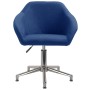 Silla de comedor giratoria tela azul de vidaXL, Sillas de comedor - Ref: Foro24-3089632, Precio: 117,09 €, Descuento: %