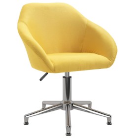 Silla de comedor giratoria tela amarillo de vidaXL, Sillas de comedor - Ref: Foro24-3089634, Precio: 117,19 €, Descuento: %