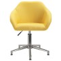 Silla de comedor giratoria tela amarillo de vidaXL, Sillas de comedor - Ref: Foro24-3089634, Precio: 117,99 €, Descuento: %