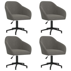 Swivel dining chairs 4 units dark gray velvet by vidaXL, dining chairs - Ref: Foro24-3089673, Price: 328,99 €, Discount: %