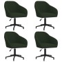 Sillas de comedor giratorias 4 unidades terciopelo verde oscuro de vidaXL, Sillas de comedor - Ref: Foro24-3089674, Precio: 3...