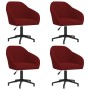 Sillas de comedor giratorias 4 uds terciopelo rojo vino tinto de vidaXL, Sillas de comedor - Ref: Foro24-3089677, Precio: 266...