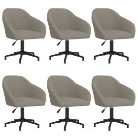 6pcs Light Gray Velvet Swivel Dining Chairs by vidaXL, dining chairs - Ref: Foro24-3089683, Price: 489,99 €, Discount: %