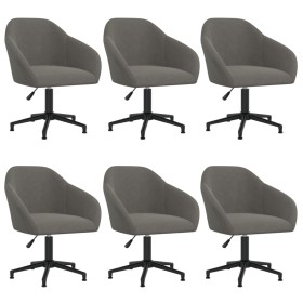 Swivel dining chairs 6 units dark gray velvet by vidaXL, dining chairs - Ref: Foro24-3089684, Price: 491,99 €, Discount: %