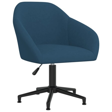 Silla de oficina giratoria de terciopelo azul de vidaXL, Sillas de oficina - Ref: Foro24-3089693, Precio: 119,81 €, Descuento: %