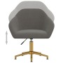 Silla de oficina giratoria de terciopelo gris oscuro de vidaXL, Sillas de oficina - Ref: Foro24-3089728, Precio: 100,09 €, De...